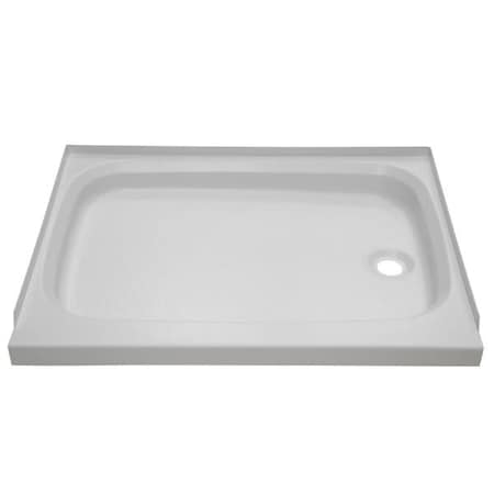 Lippert 24IN X 46IN SHOWER PAN; RIGHT DRAIN - WHITE 210383